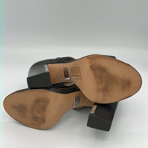 Mira Duma for Michael Kors Collection Black Side Zipper Leather U.S. 8/ EU 38 - Picture 10 of 13